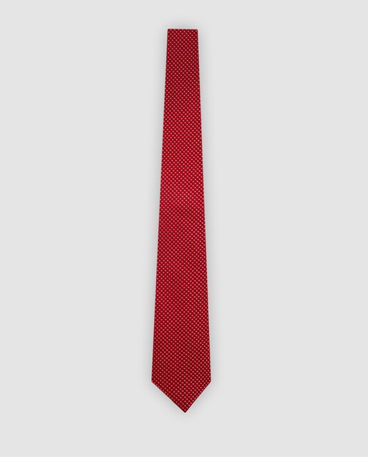 Imagen 0 de Corbata de hombre de seda jacquard geométrico