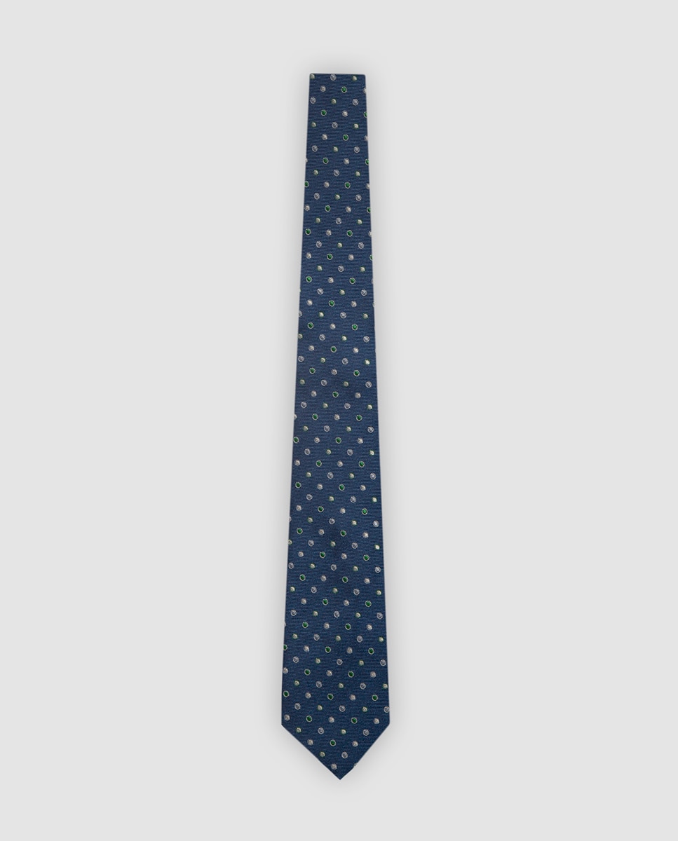 Imagen 0 de Corbata de hombre de seda con jacquard lunares