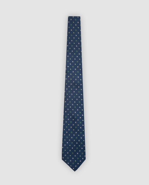 Imagen 0 de Corbata de hombre de seda con jacquard lunares