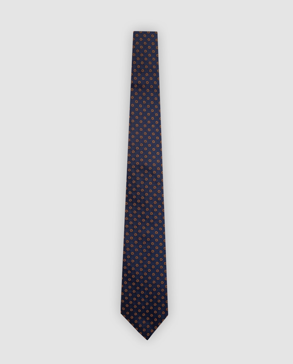 Imagen 0 de Corbata de hombre de seda con lunares