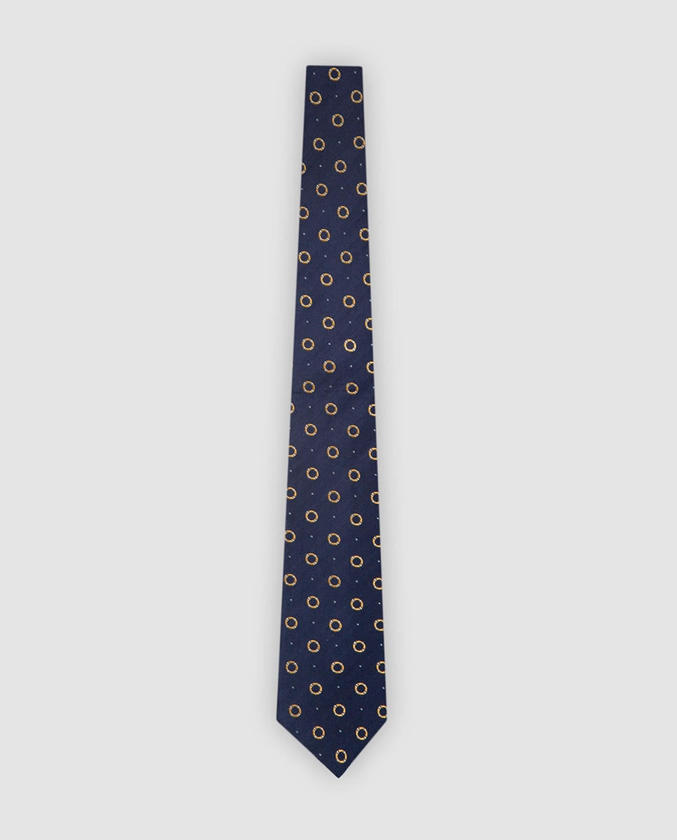 Imagen 0 de Corbata de hombre de seda con jacquard de flotadores