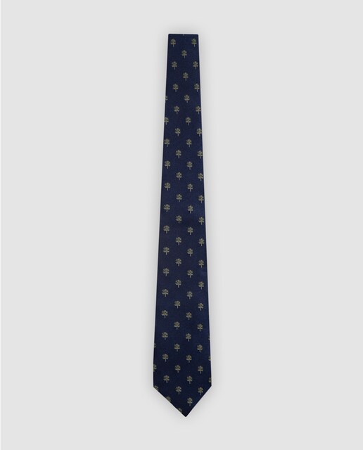 Imagen 0 de Corbata de hombre de seda con jacquard de árboles