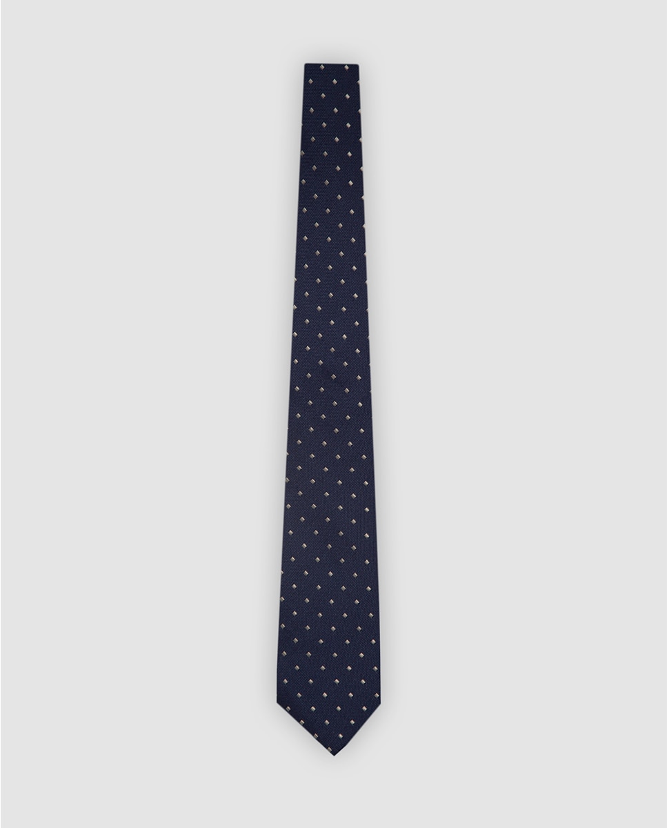 Imagen 0 de Corbata de hombre de seda con jacquard geométrico