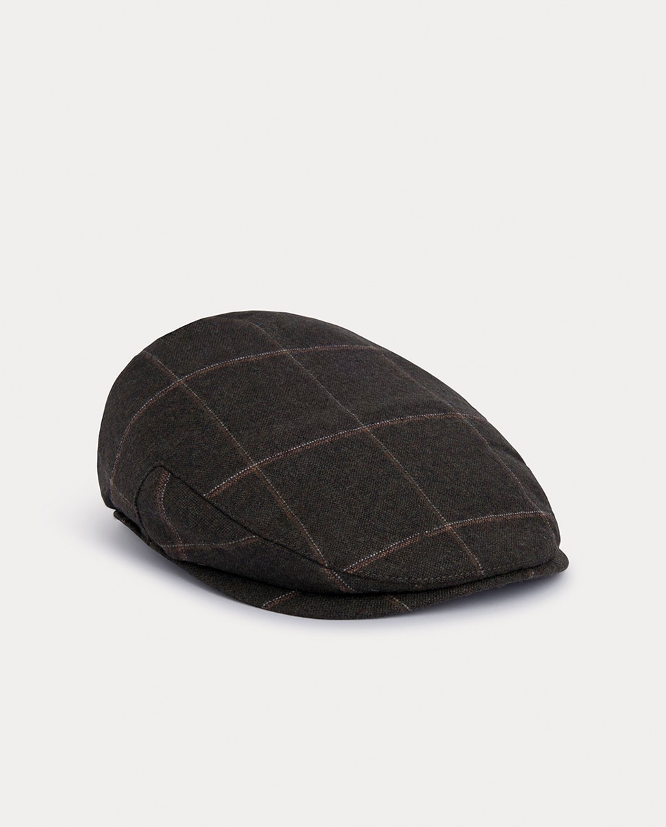 Imagen 0 de Gorra inglesa de hombre de cuadros de franela
