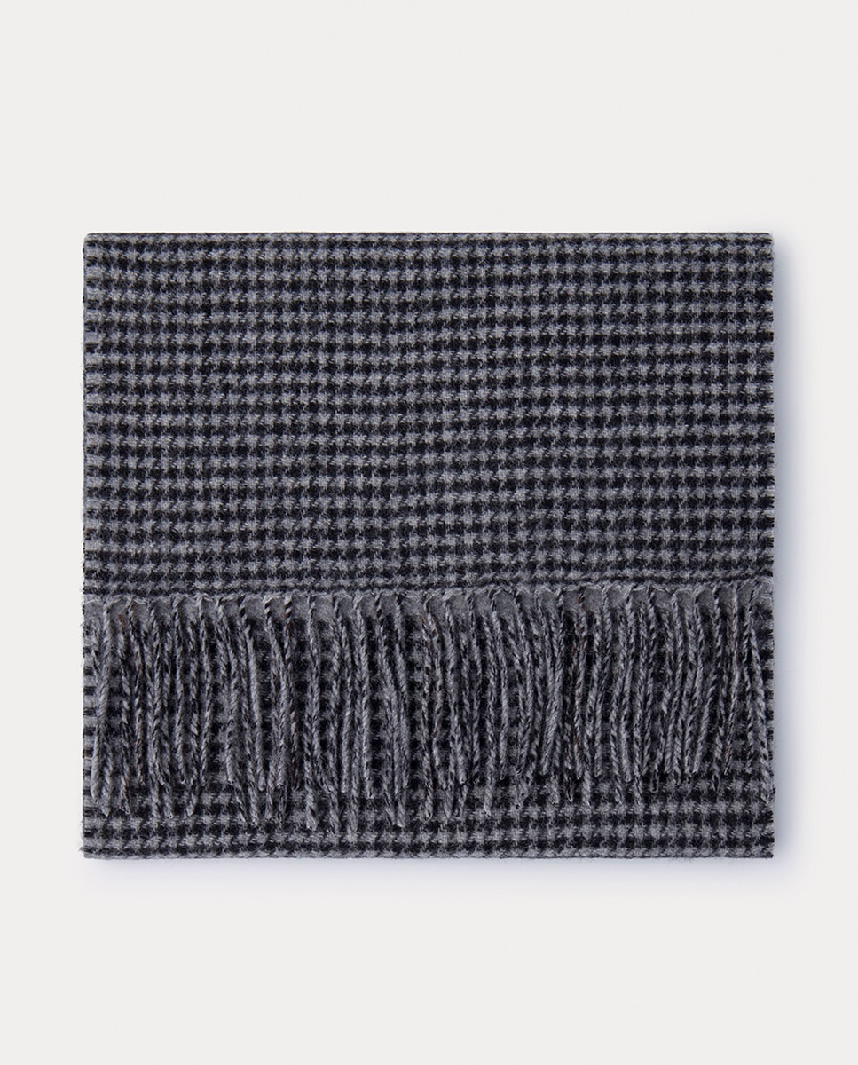Imagen 0 de Bufanda de hombre de tartán 100% Cashmere