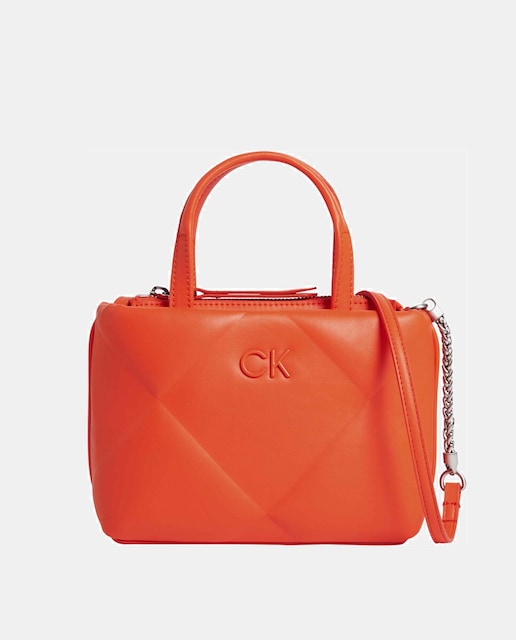 Imagen 0 de Tote mini acolchado en naranja con cremallera