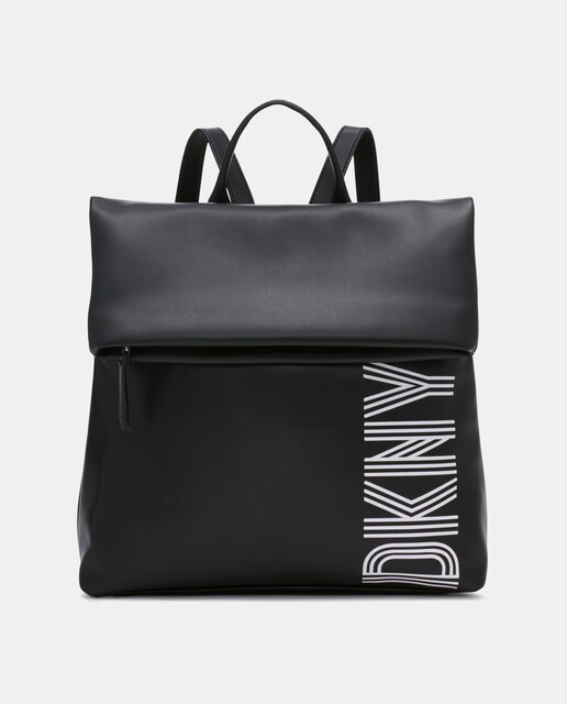 Imagen 0 de Mochila mediana Tilly en negro con logo grande