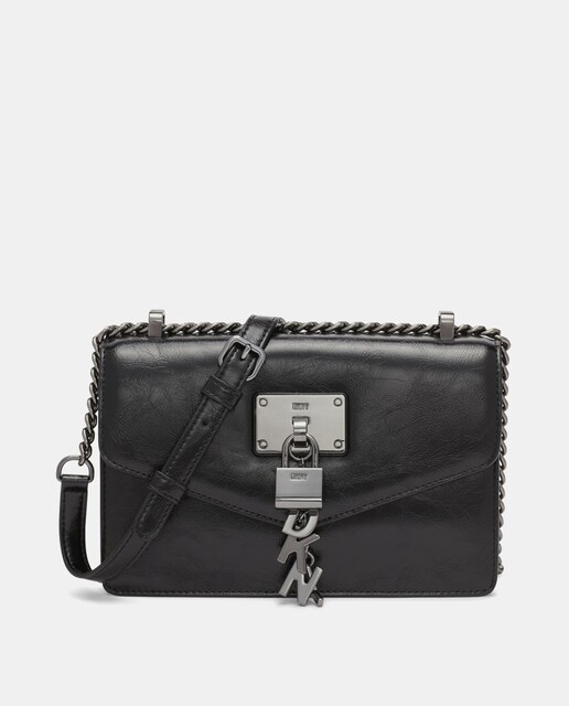 Imagen 0 de Bolso de hombro pequeño Elissa negro con solapa