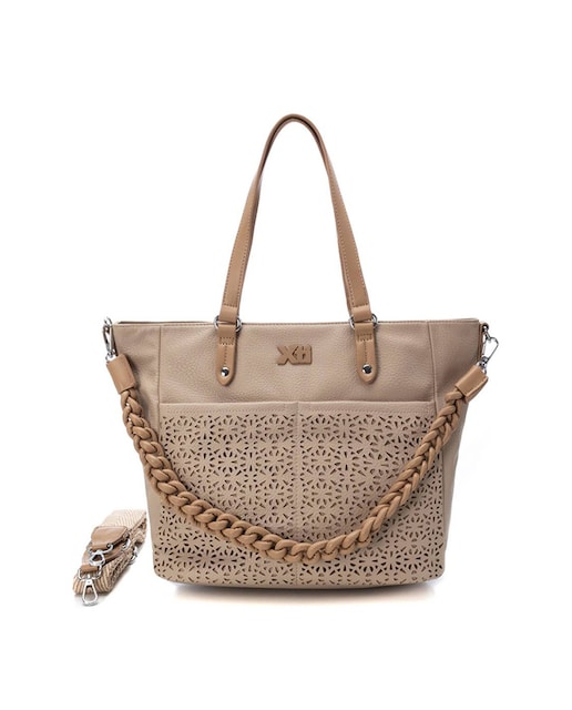 Imagen 0 de Bolso señora hombro troquelado beige