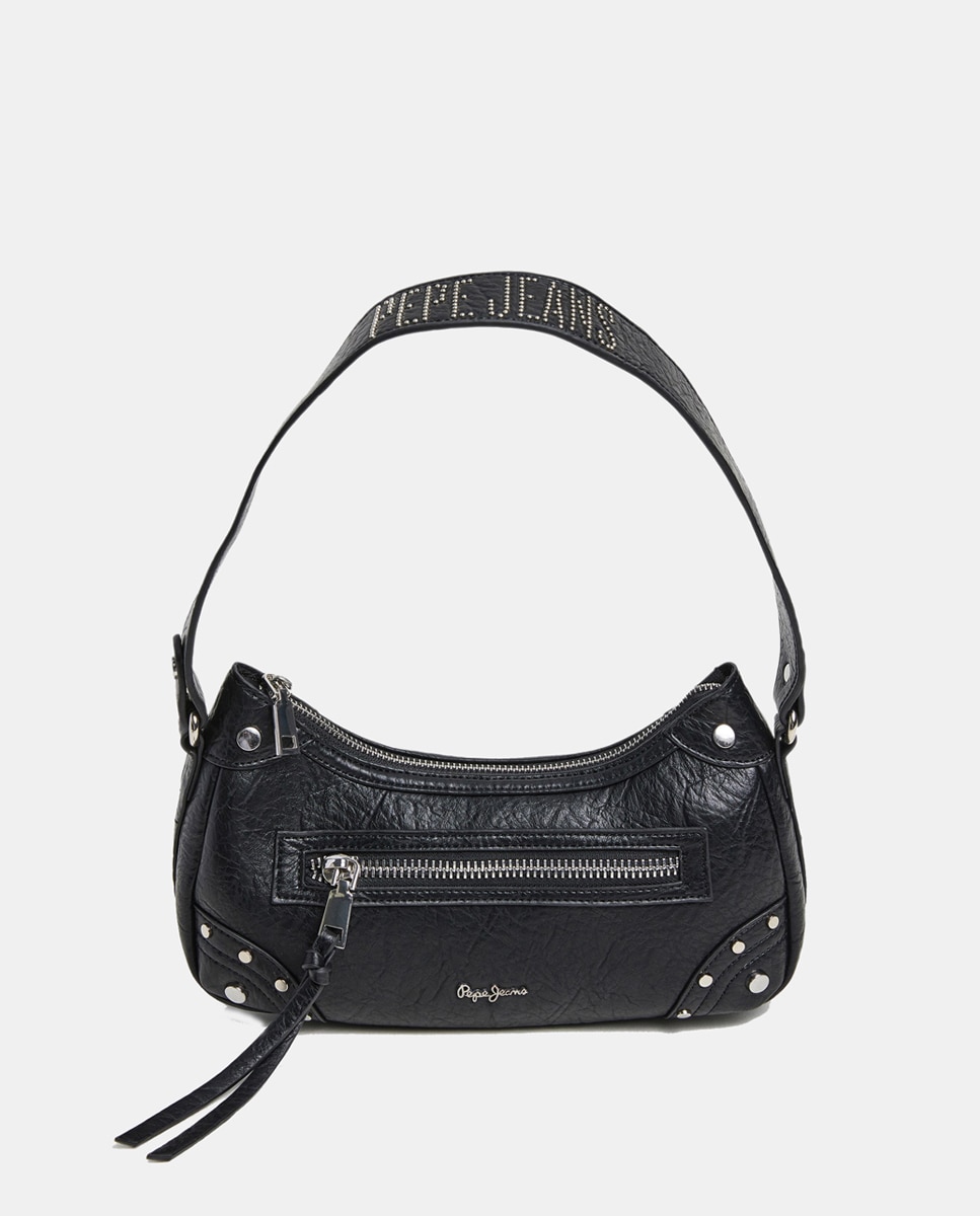 Imagen 0 de Bolso de hombro de media luna con cremallera
