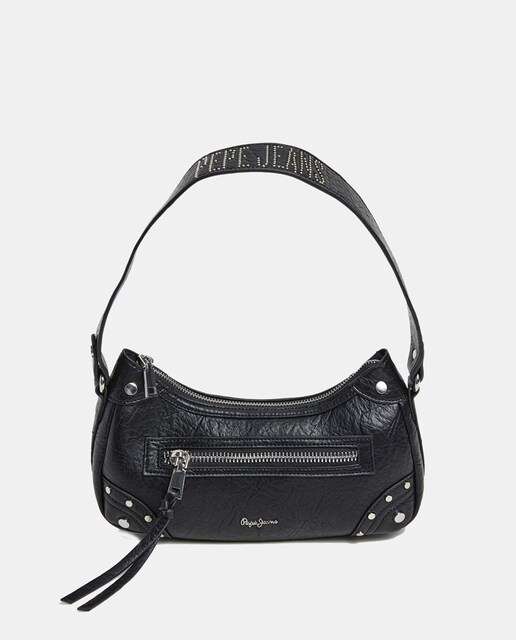 Imagen 0 de Bolso de hombro de media luna con cremallera