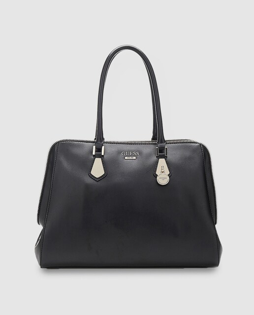 Imagen 0 de Bolso con estampado monogram y logo matálico en el frontal