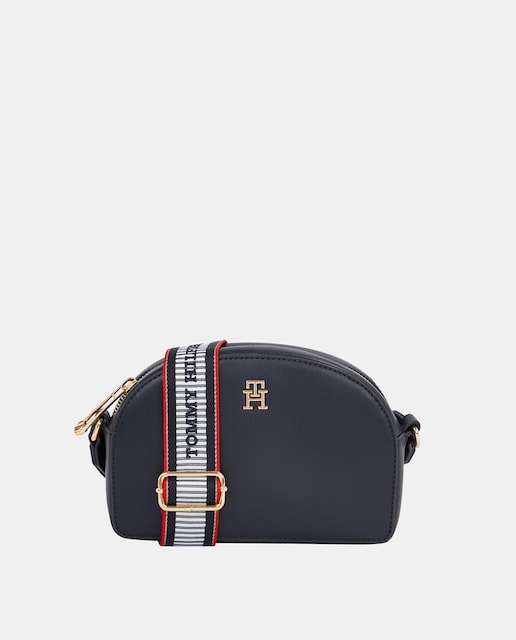 Imagen 0 de Bolso bandolera media luna de mujer en color azul marino de Tommy Hilfiger.