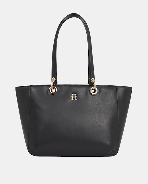Imagen 0 de Bolso estilo tote de mujer en color negro de Tommy Hilfiger.
