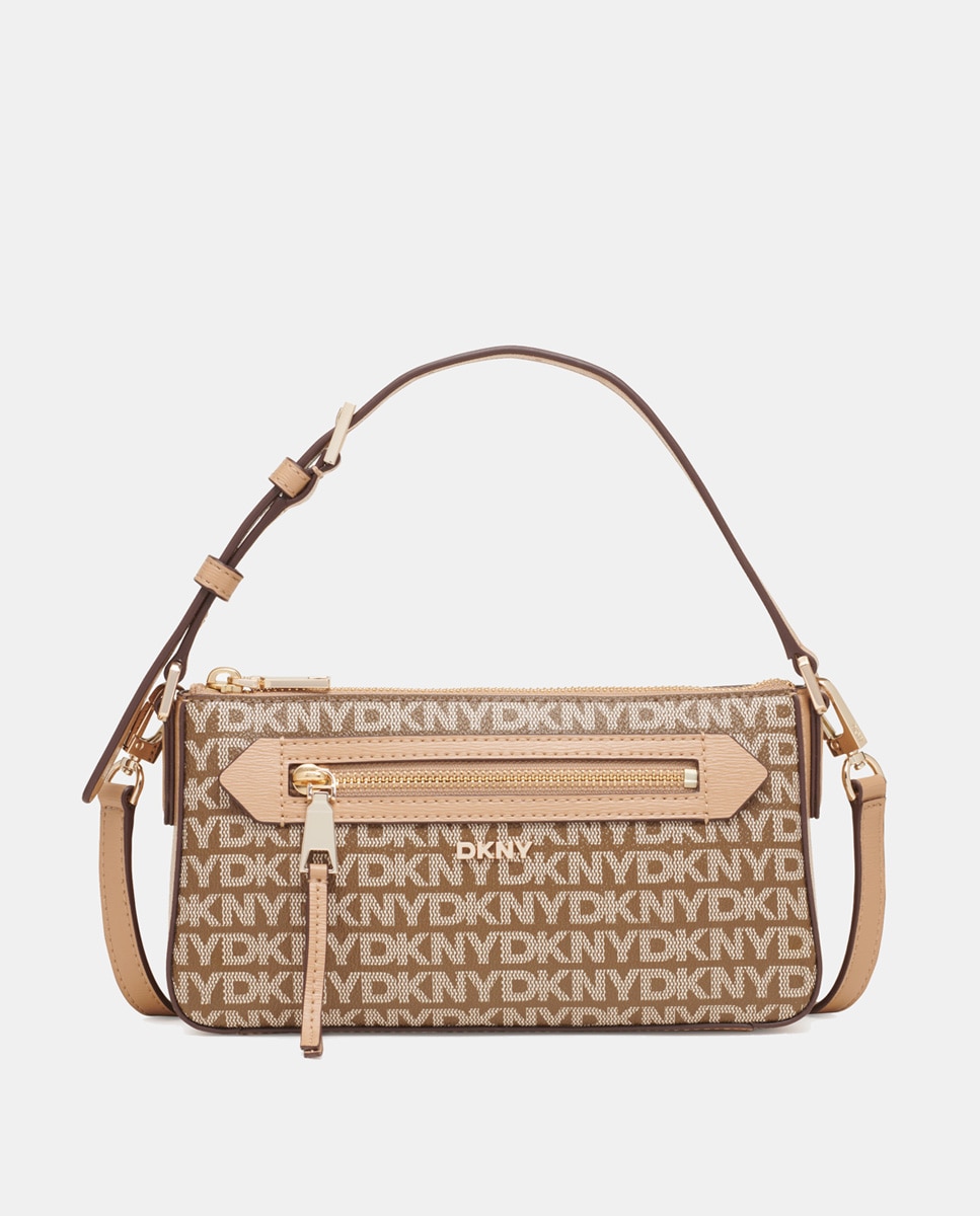 Imagen 0 de Bolso bandolera DKNY BRYANT con asa larga y estampado logo