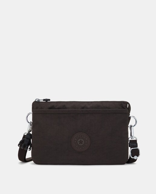 Imagen 0 de Bandolera pequeña Riri en marrón oscuro con cremallera