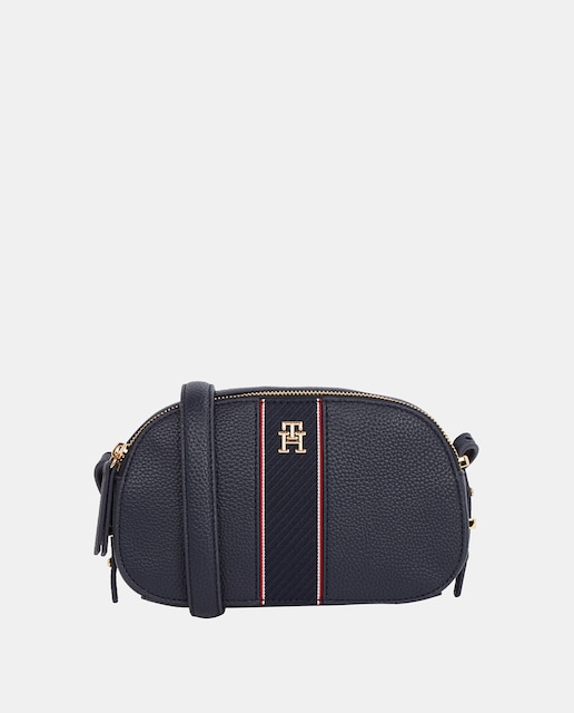 Imagen 0 de Bolso bandolera de mujer en color azul marino y rayas centrales