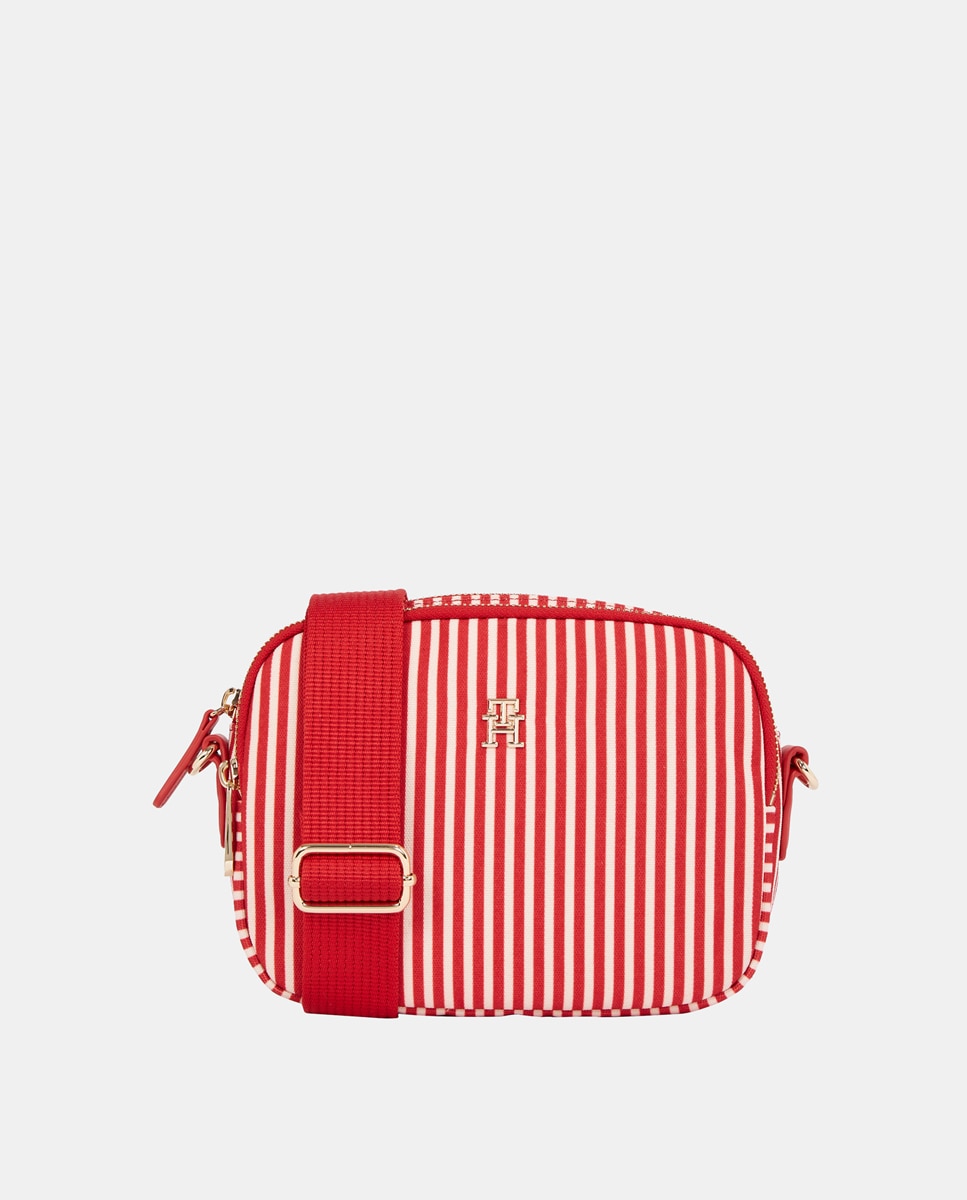 Imagen 0 de Bolso bandolera de mujer con rayas en color rojo de Tommy Hilfiger.