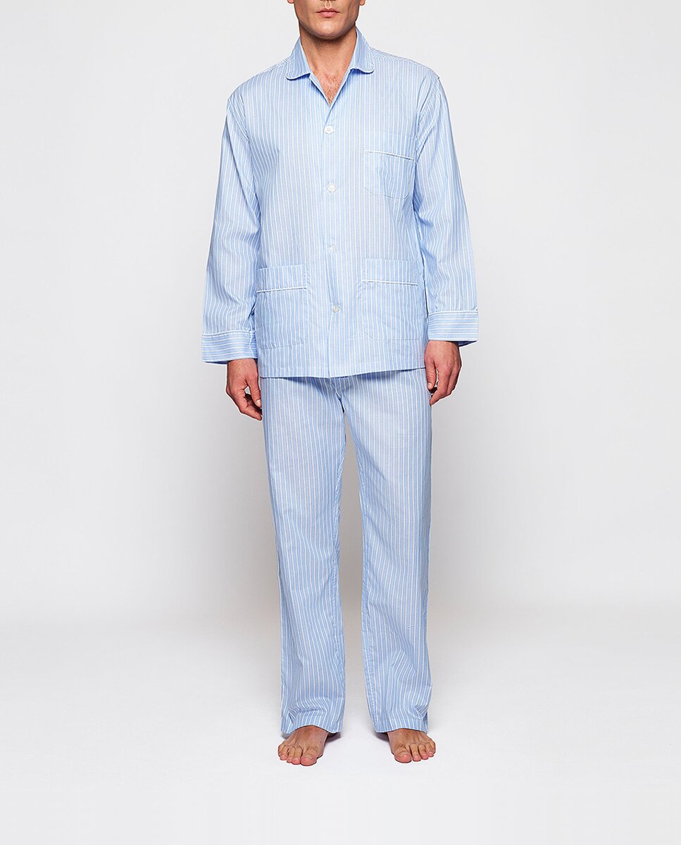 Imagen 0 de Pijama de hombre largo con rayas