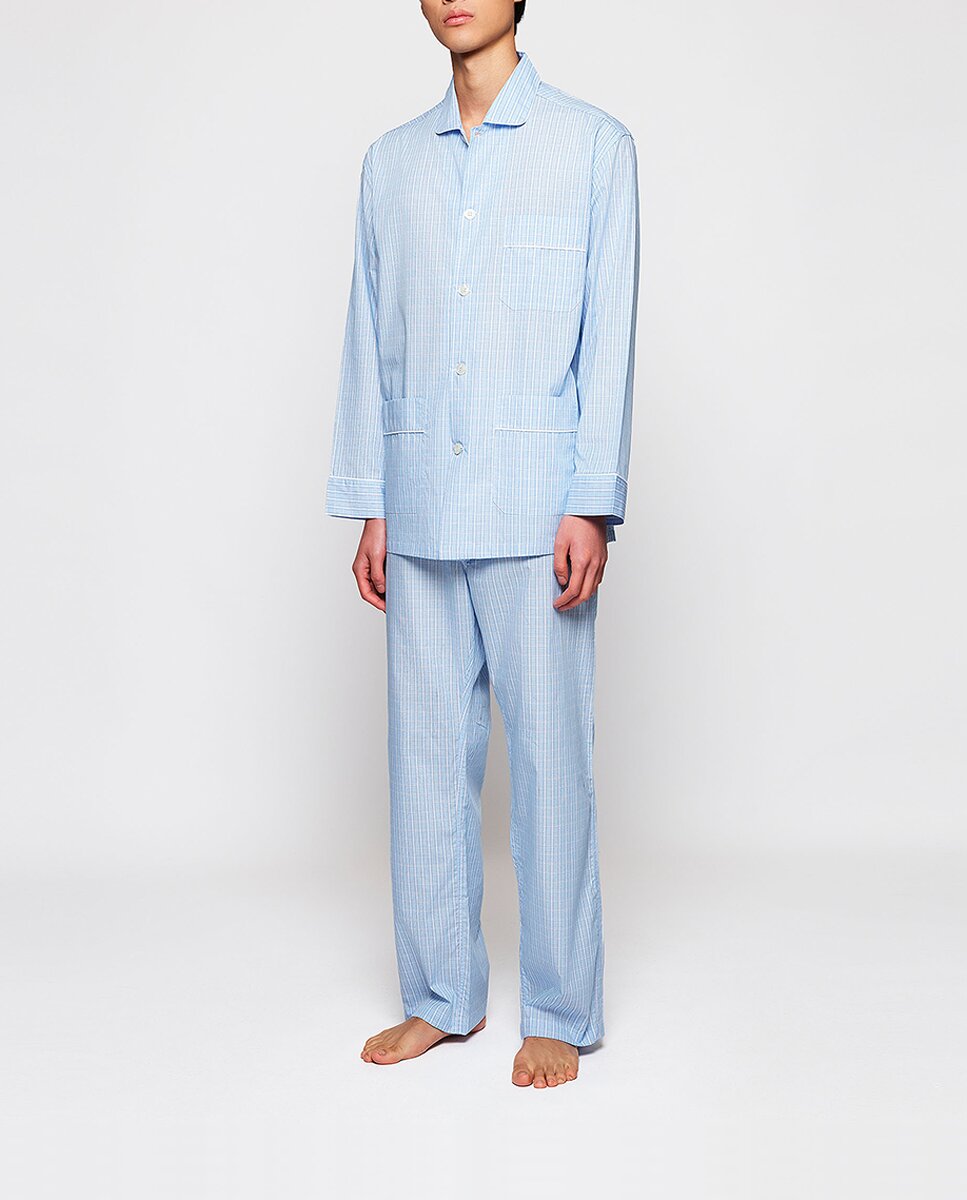 Imagen 0 de Pijama largo de hombre de cuadros