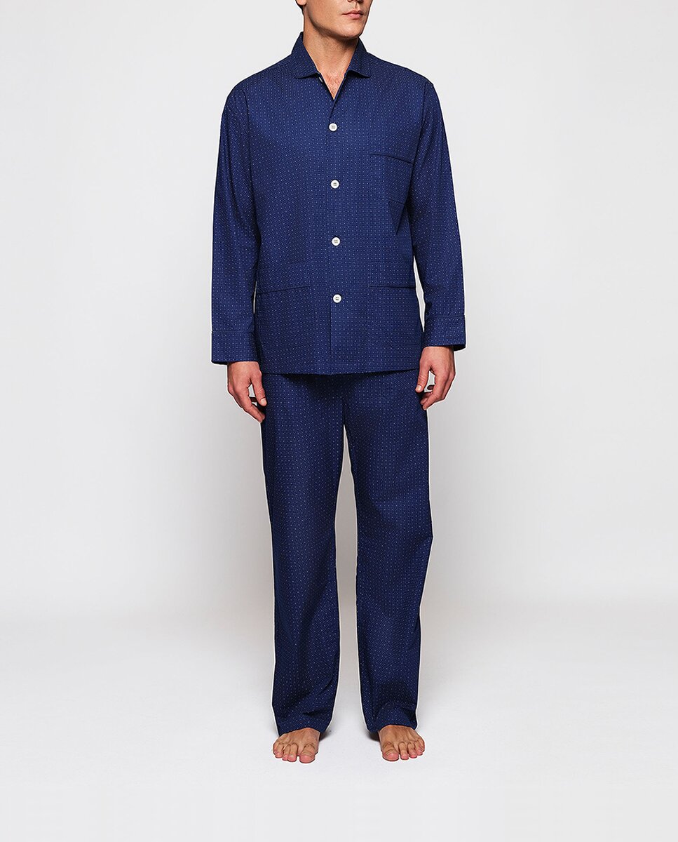 Imagen 0 de Pijama largo de hombre estampado geométrico