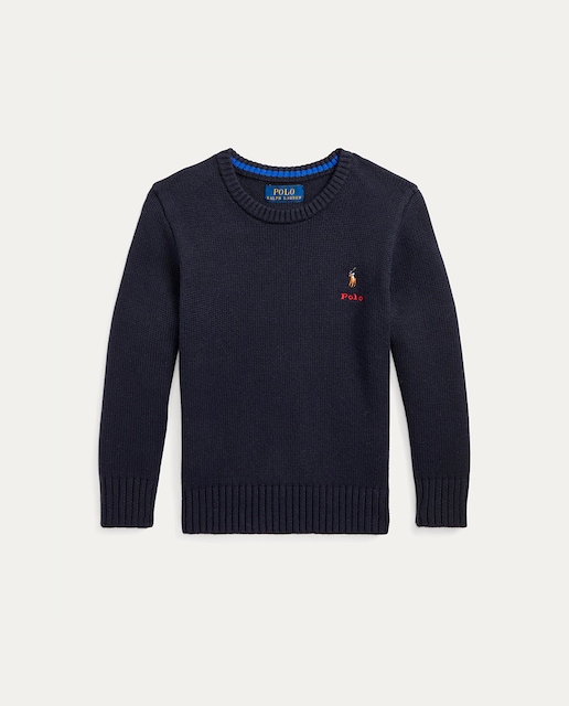 Imagen 0 de Jersey mezcla algodón/cachemira de niño en azul