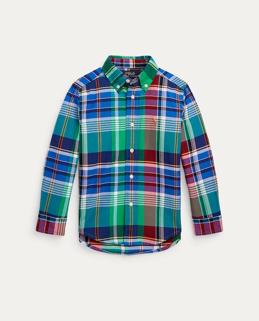 Imagen 0 de Camisa de oxford de niño en azul