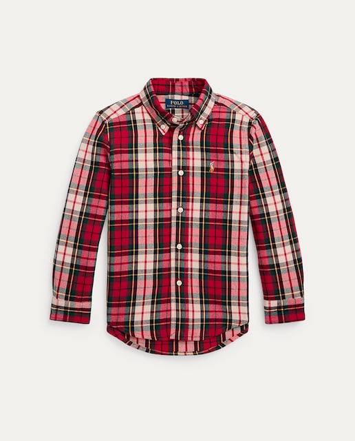 Imagen 0 de Camisa de oxford de niño en rojo