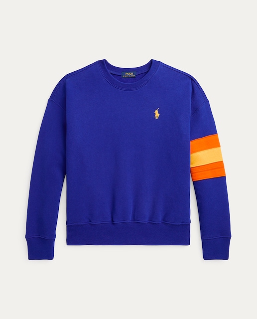 Imagen 0 de Sudadera de niña en azul con estampado grande