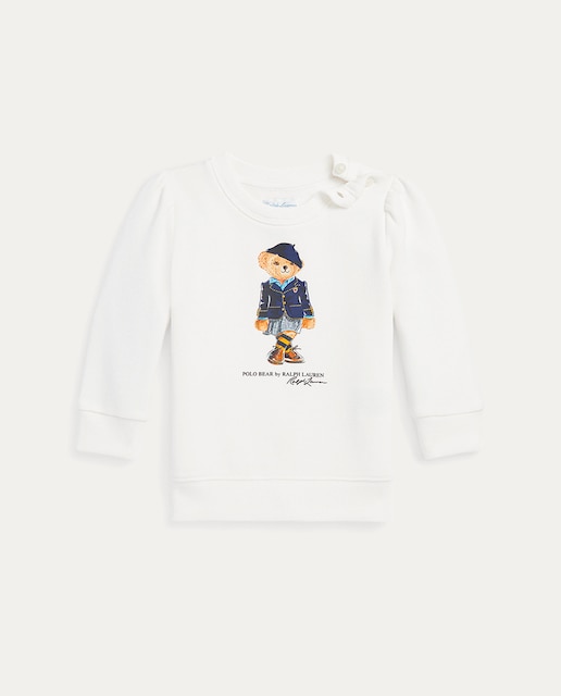 Imagen 0 de Sudadera de bebé niña en blanco con POLO BEAR