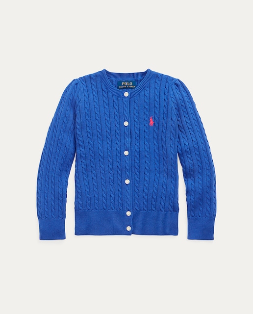 Imagen 0 de Cárdigan de ochos de niña en azul
