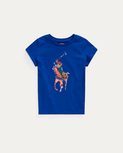 Imagen 0 de Camiseta de niña en azul con logo