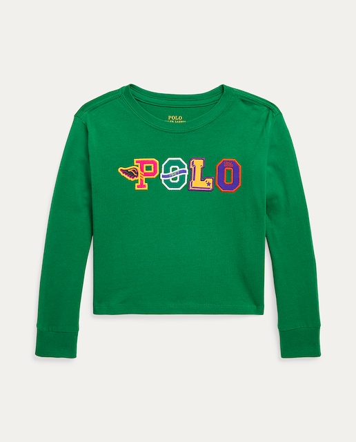 Imagen 0 de Camiseta de niña en verde con dibujo frontal