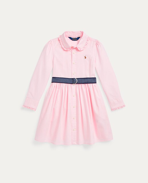Imagen 0 de Vestido de niña en rosa con cinturón