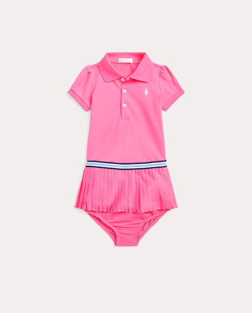 Imagen 0 de Vestido plisado de bebé niña en rosa