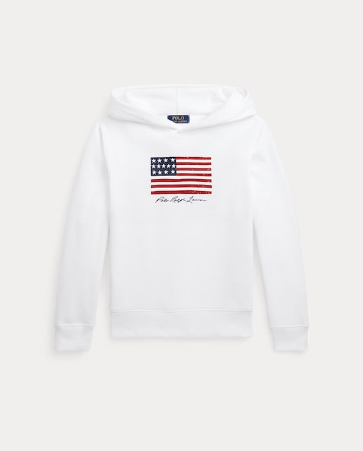Imagen 0 de Sudadera de niño en blanco con bandera de USA