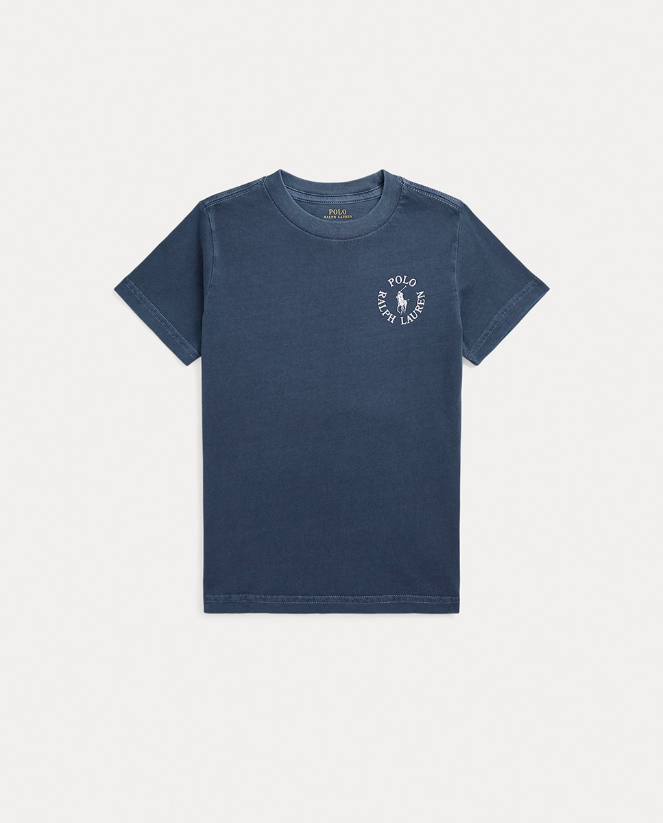 Imagen 0 de Camiseta de niño de algodón en azul marino