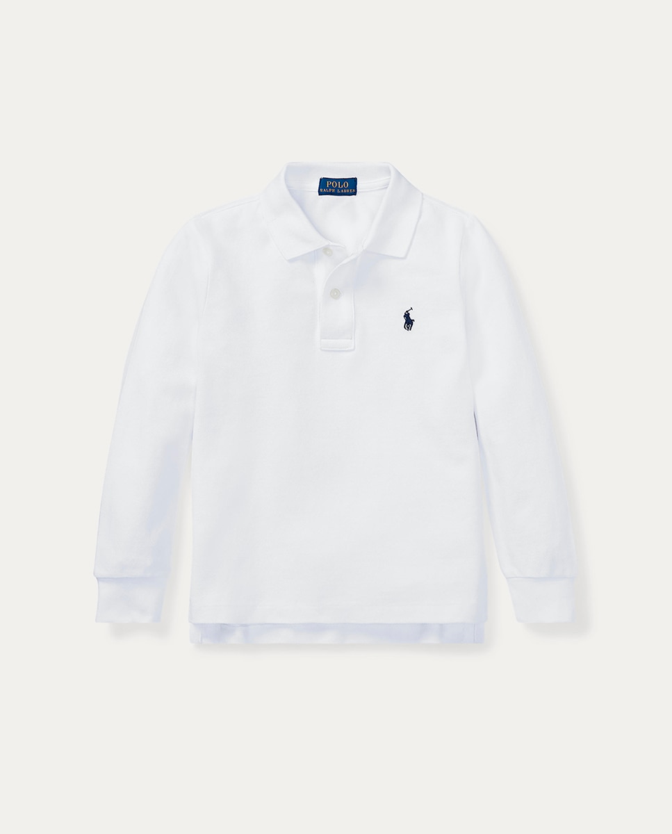 Imagen 0 de Polo de niño en blanco con logo