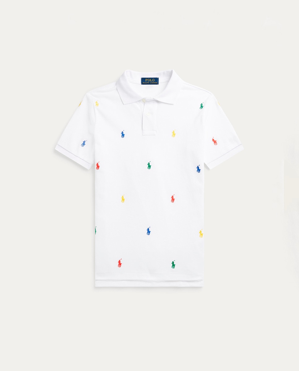 Polo de niño en blanco con microbordado — oferta en Primeriti