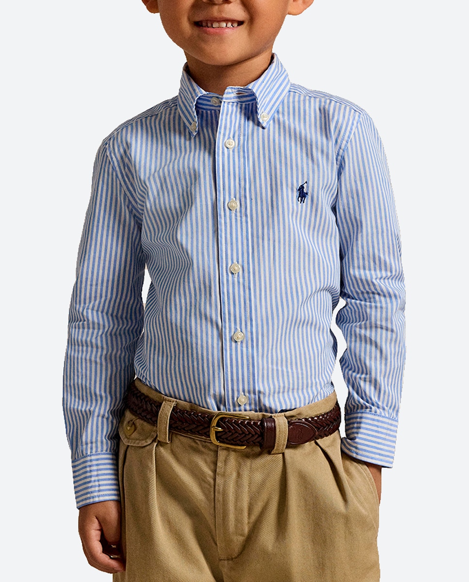 Imagen 0 de Camisa de niño de algodón de rayas