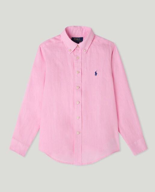 Imagen 0 de Camisa de niño de lino en rosa