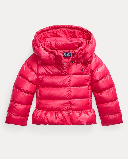 Imagen 0 de Plumífero de niña en fucsia con capucha