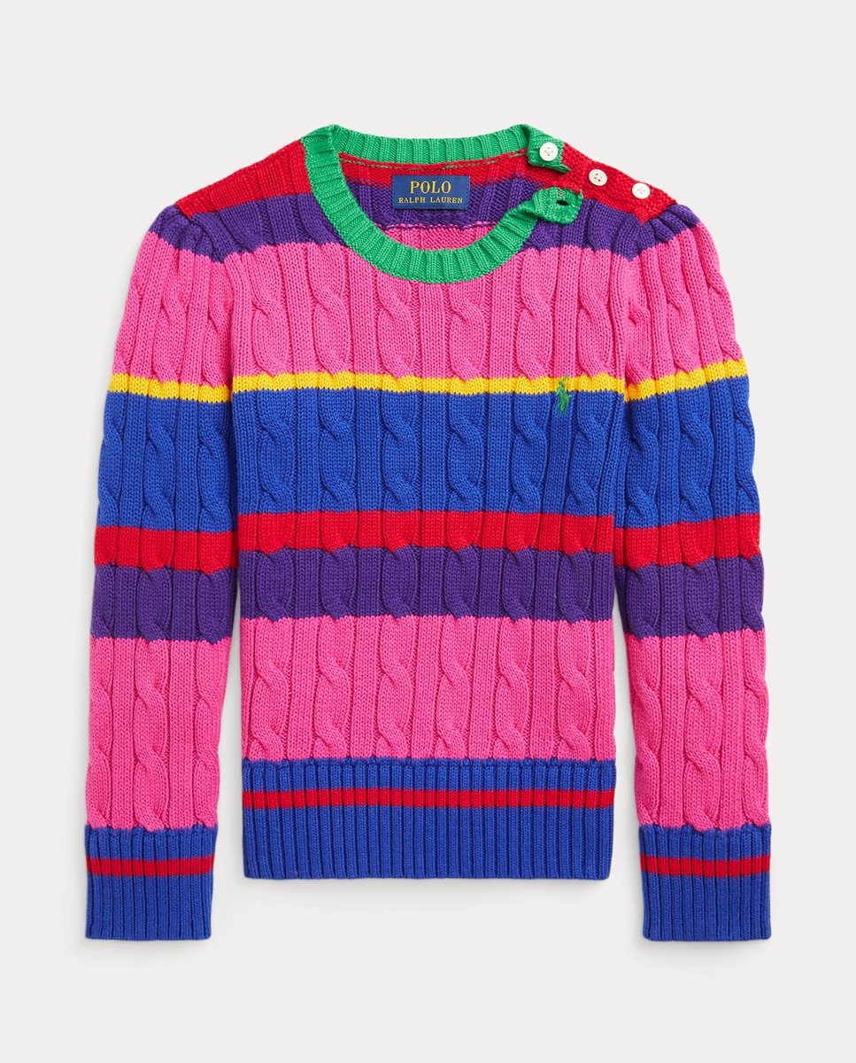 Imagen 0 de Jersey de niña de rayas multicolor