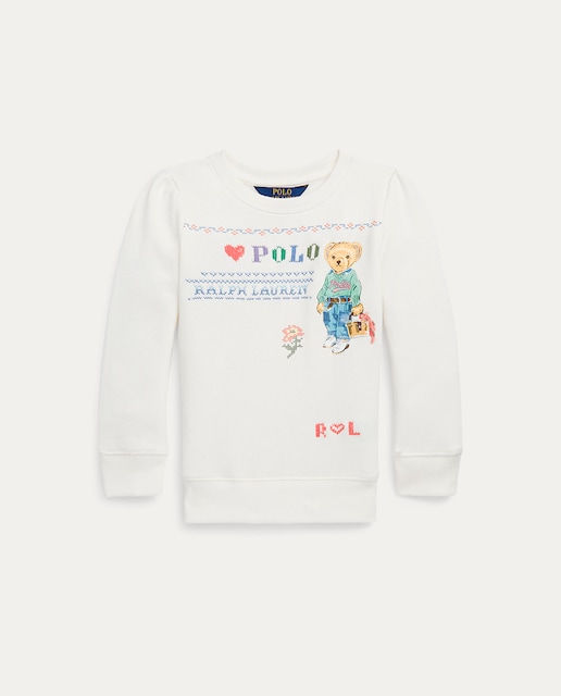 Imagen 0 de Sudadera de niña en blanco con Polo Bear