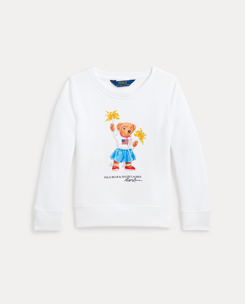 Imagen 0 de Sudadera de niña en blanco con Polo Bear