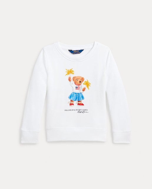 Imagen 0 de Sudadera de niña en blanco con Polo Bear