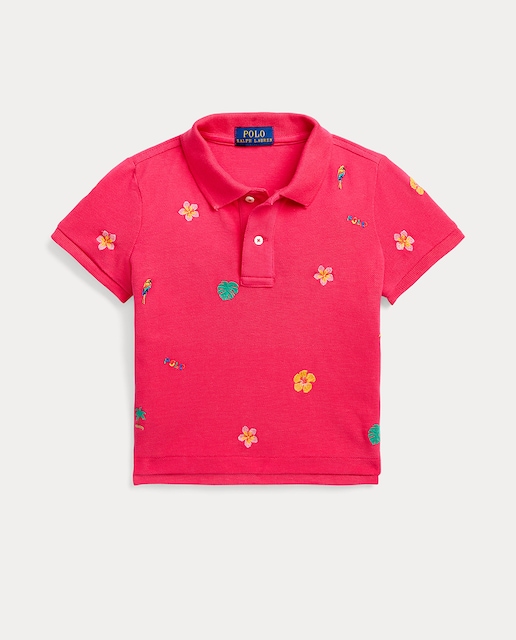 Imagen 0 de Polo de niña de algodón rosa