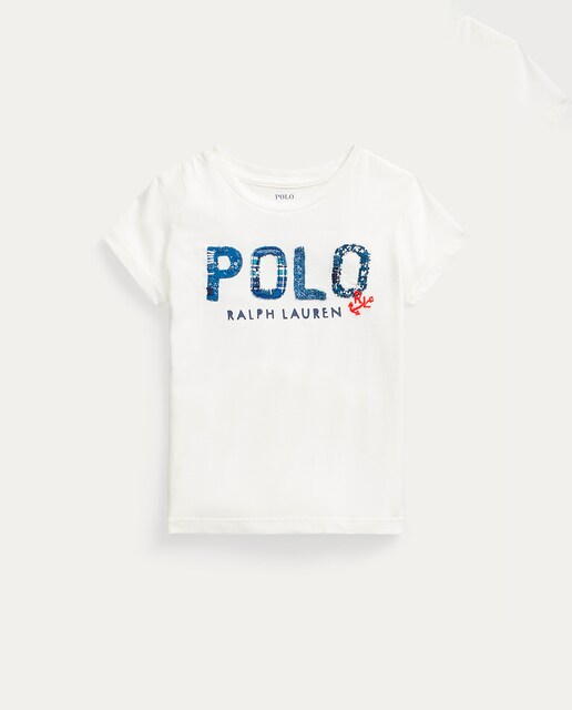 Imagen 0 de Camiseta de niña en blanco con logo