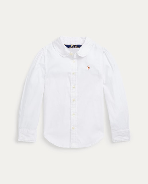 Imagen 0 de Camisa Oxford de niña en blanco