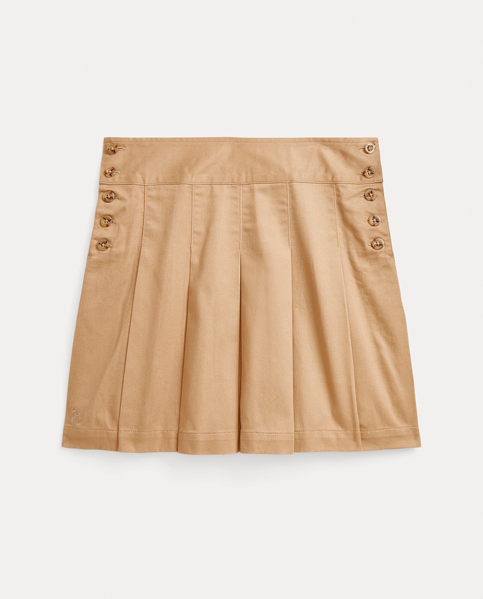 Imagen 0 de Falda de niña de algodón en beige